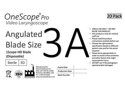 Pro - Angulated Adult Size 3 Blade - 20 Pack
