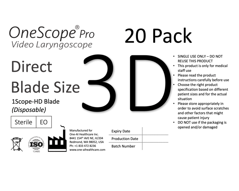 Pro - Direct Adult Mac 3 Blade - 20 Pack