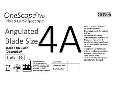 Pro - Angulated Adult Size 4 Blade - 20 Pack