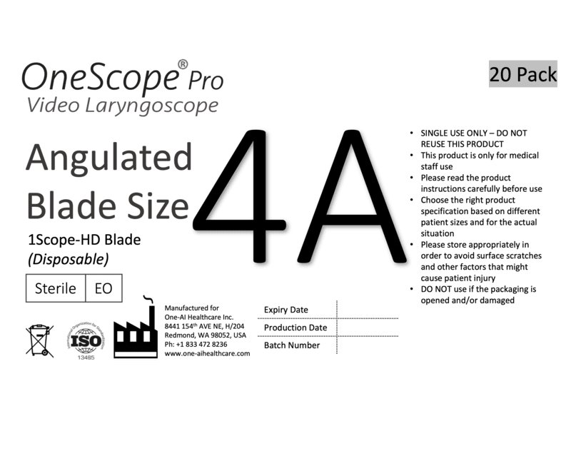 Pro - Angulated Adult Size 4 Blade - 20 Pack