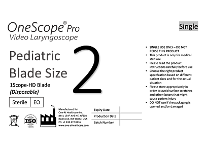 Pro - Pediatric Size 2 Blade - Single