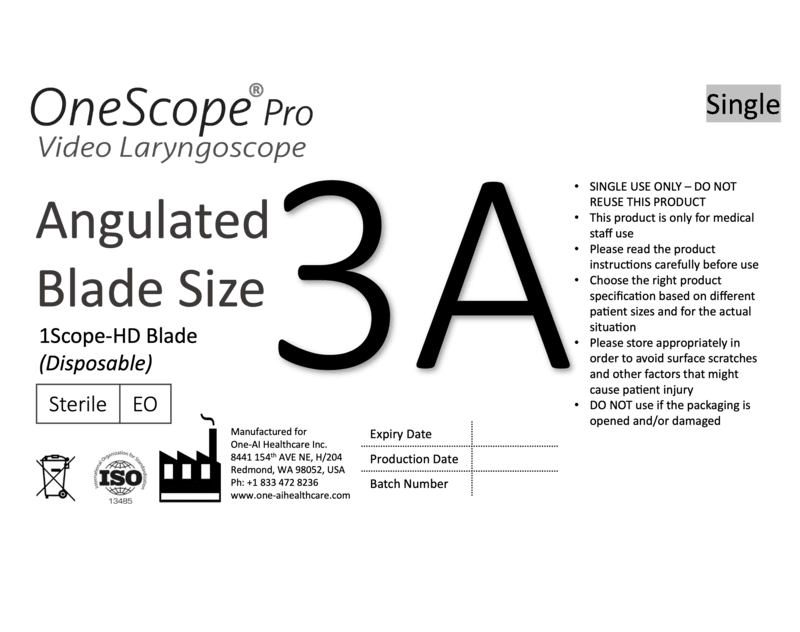 Pro - Angulated Adult Size 3 Blade - Single