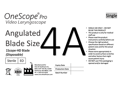 Pro - Angulated Adult Size 4 Blade - Single